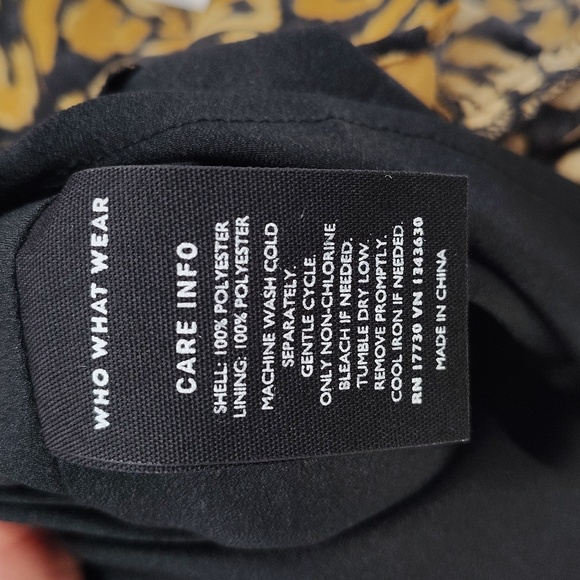 Who What Wear 14W Cheetah Print Dress X Ruffle Hem and Chest button Long Sleeve - Picture 9 of 10